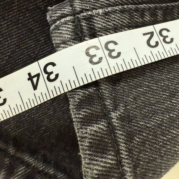 ASOS Black Wide Leg Jeans Women’s Tall Size 29x34 (actual) Double Buttons - Picture 6 of 11